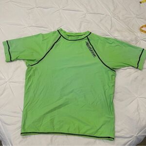 Ron Jon Surf Shop Size Extra Large Compression Neon Green Nylon/Spandex S/S USA